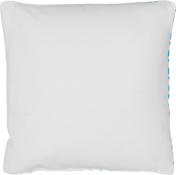 Dekokissen im 2er Set Baumwolle mit Aufschrift blau 40 x 40 cm Radzkot