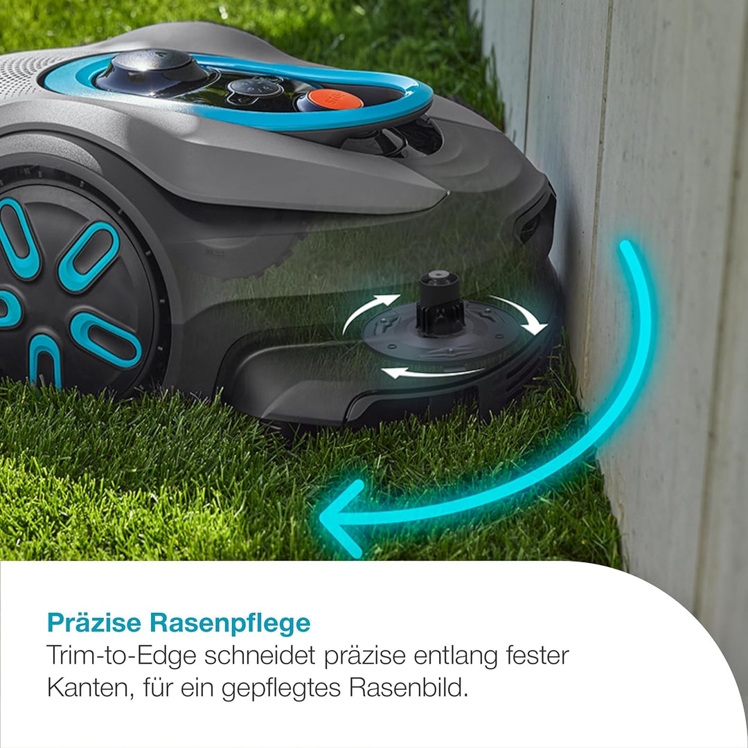 Gardena smart SILENO Sense 600 m² Mähroboter: Technologie ohne Begrenzungskabel, Mähen mit KI, Einge