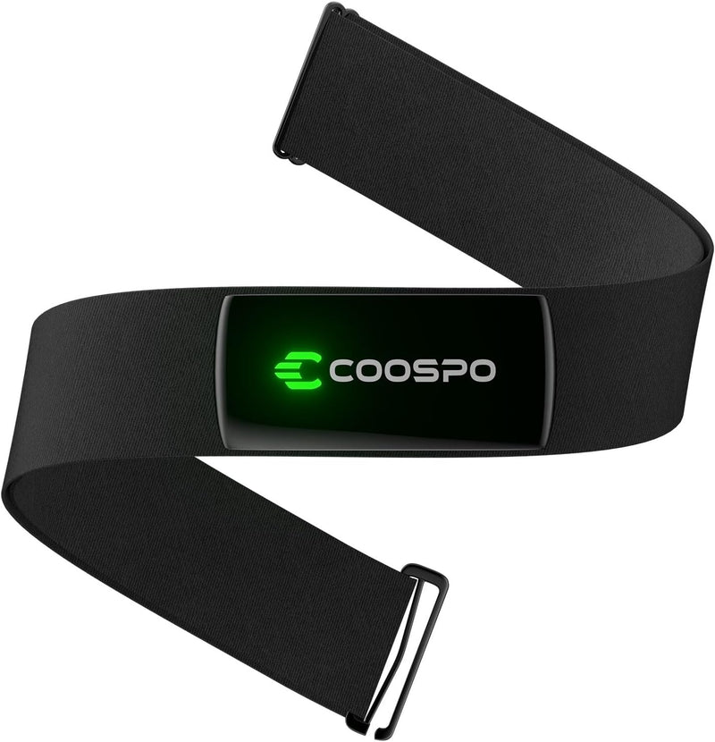 COOSPO H9Z Pulsmesser Brustgurt, Wiederaufladbare Bluetooth 5.0/ ANT+ Herzfrequenzmesser Brustgurt,