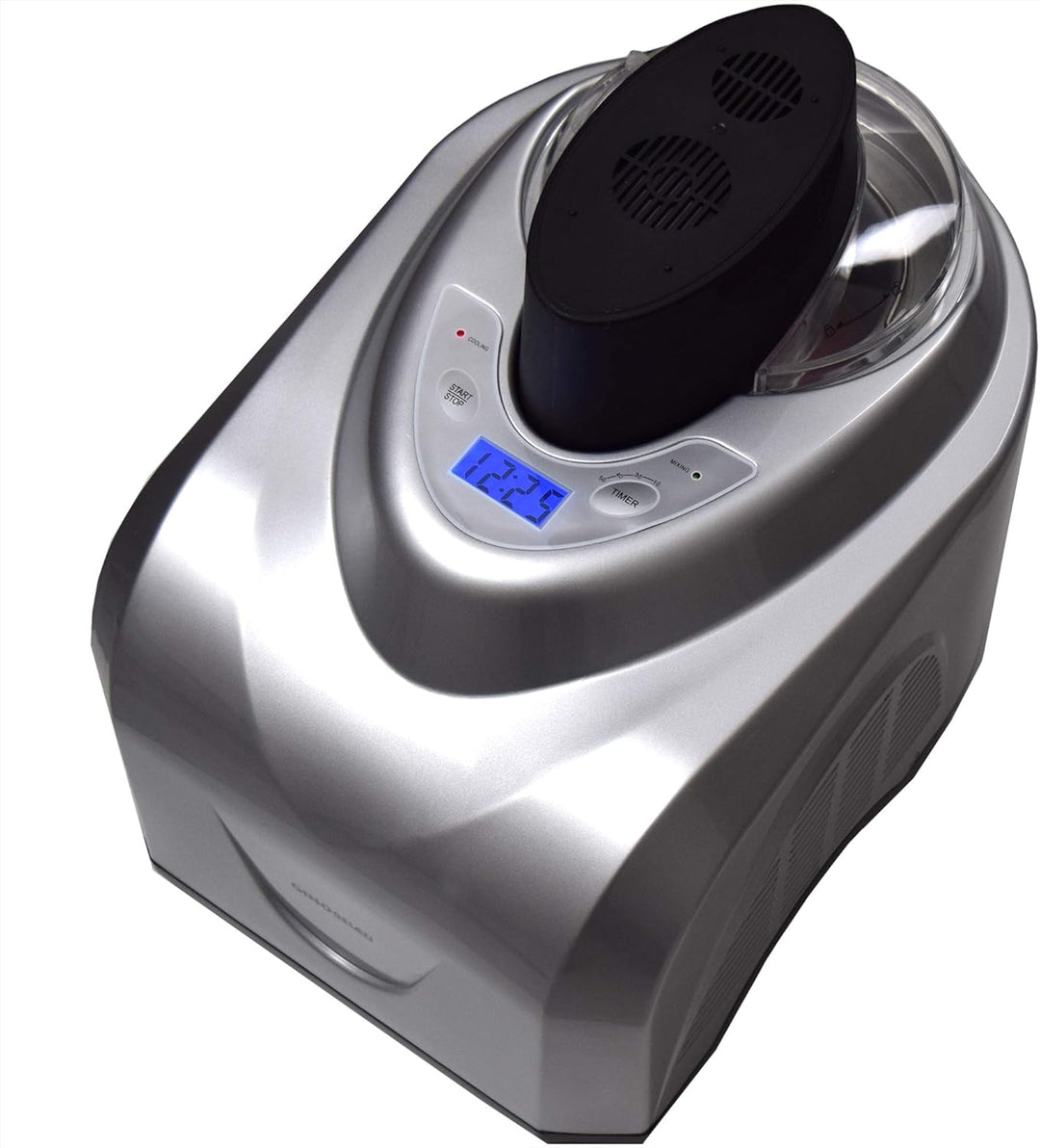 Syntrox Germany Eismaschine mit Kompressor-Frozen Yogurt-Milchshake Maschine-Flaschenkühler Gino Gel