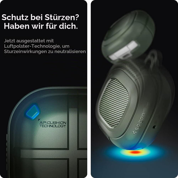 Spigen Rugged Armor Hülle Kompatibel mit Samsung Galaxy Buds 2 Pro | Pro | 2 | Live - Militärgrün, M