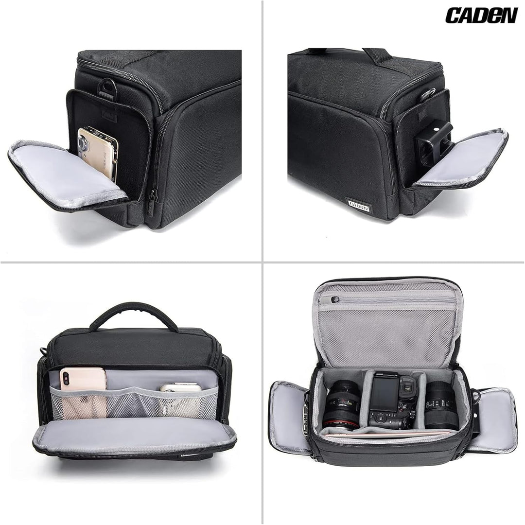 CADeN Umhängetasche, kompakte Kameratasche, kompatibel mit Nikon, Canon, Sony SLR/DSLR spiegellosen