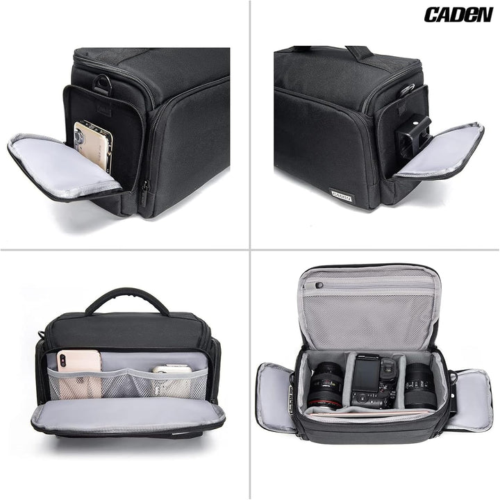 CADeN Umhängetasche, kompakte Kameratasche, kompatibel mit Nikon, Canon, Sony SLR/DSLR spiegellosen