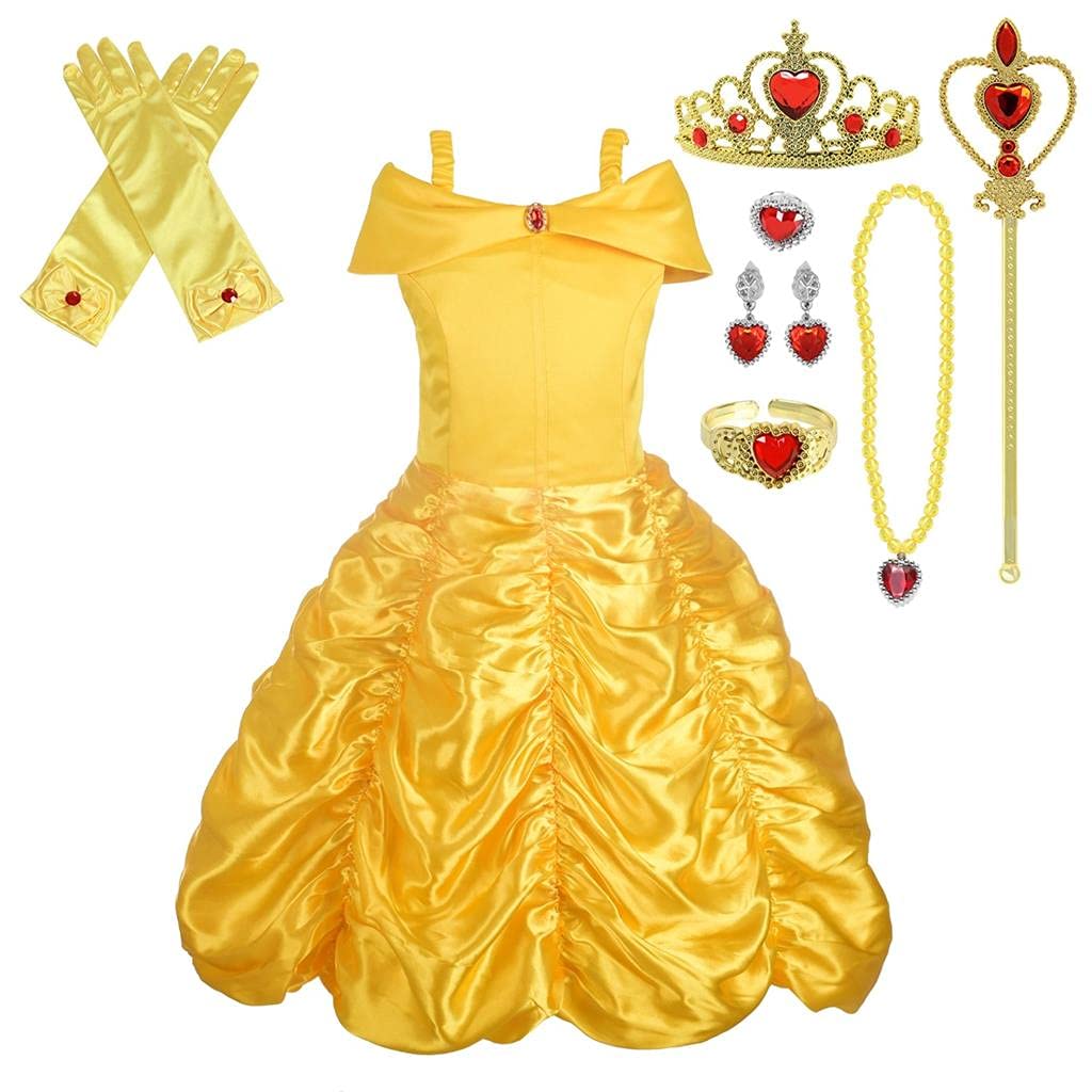 Lito Angels Prinzessin Belle Kleid für Kleinkind Kinder Mädchen, Die Schöne und das Biest Halloween