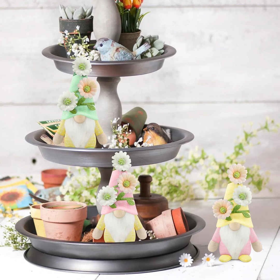 Gehydy Deko Frühling Wichtel Figuren 3er Set Frühlingsdeko Osterwichtel Deko Ostern Zubehör für Home