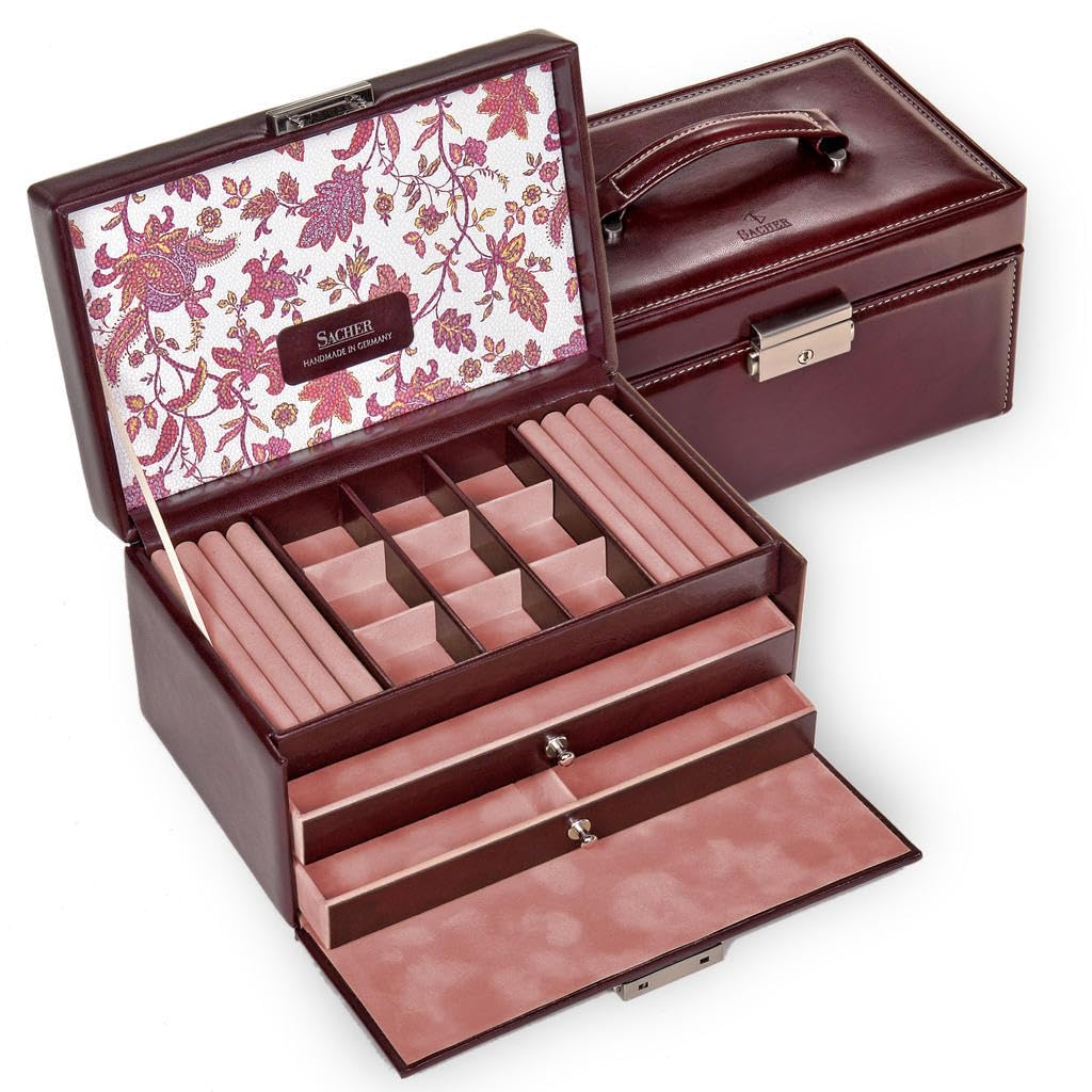 Schmuckkasten Elly florage/bordeaux