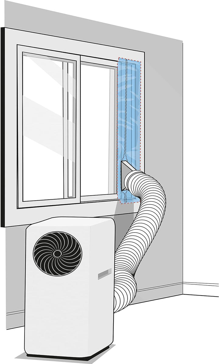 Rowenta XD6620 Turbo Cool | Fenster Kit | zu Rowenta AU50xx Modellen | Weiss