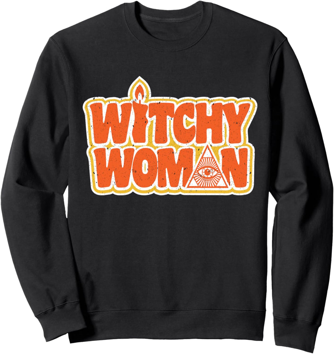 Hexe Hexenfrau Hexerei Wicca Halloween Okkultismus Sweatshirt