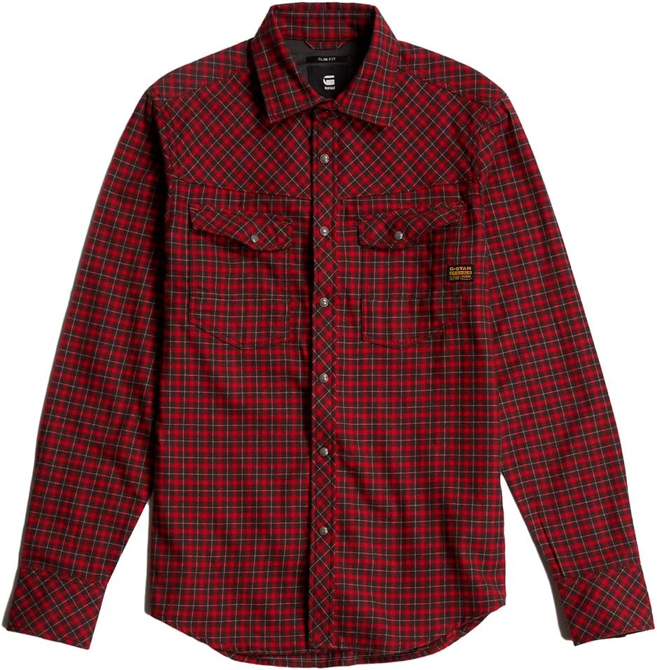 G-Star RAW Herren Dakota Slim Shirt L Mehrfarben (Baron Chibi Check D25223-d818-g907), L Mehrfarben