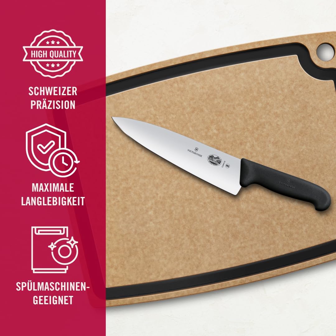 Victorinox 5.2063.20, coltello per sfilettare in acciaio inox da 20 cm, nero, standard Single, Singl