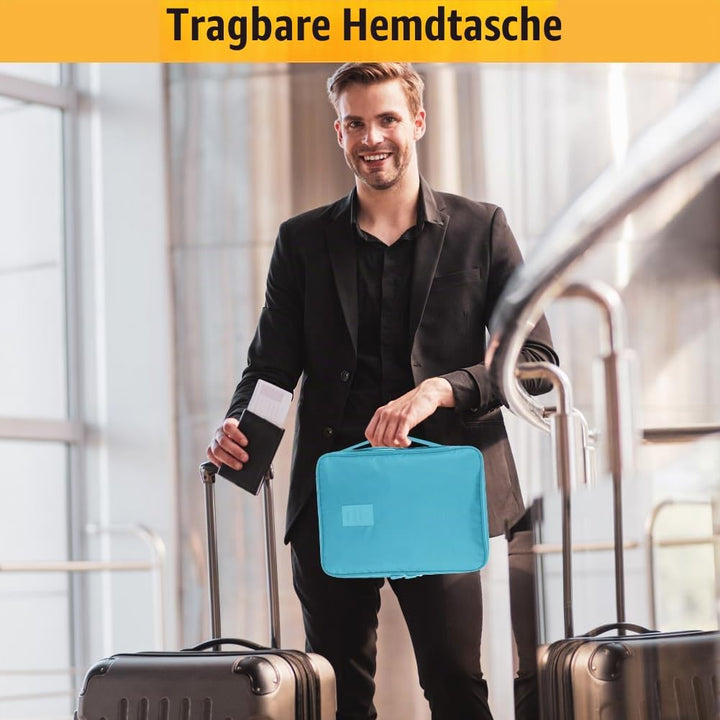 Hemdentasche für Koffer, Hemden Packtasche Portable Hemd Reisetasche Anti Falte Hemdtasche Knitterfr