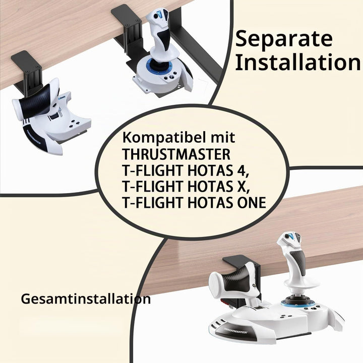 Tischhalterung für Thrustmaster T-Flight Hotas X, Logitech G Extreme 3D, Turtle Beach VelocityOne Fl
