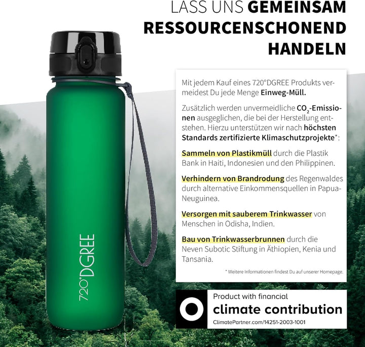 720°DGREE Trinkflasche “uberBottle“ 350ml, 500ml, 650ml, 1l, 1,5 Liter softTouch +Früchtebehälter -