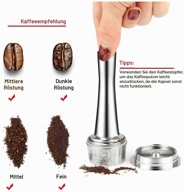 Wiederbefüllbare Illy Kaffeekapsel aus Edelstahl zum Nachfüllen,Edelstahl Filterkapsel für Illy X9 X