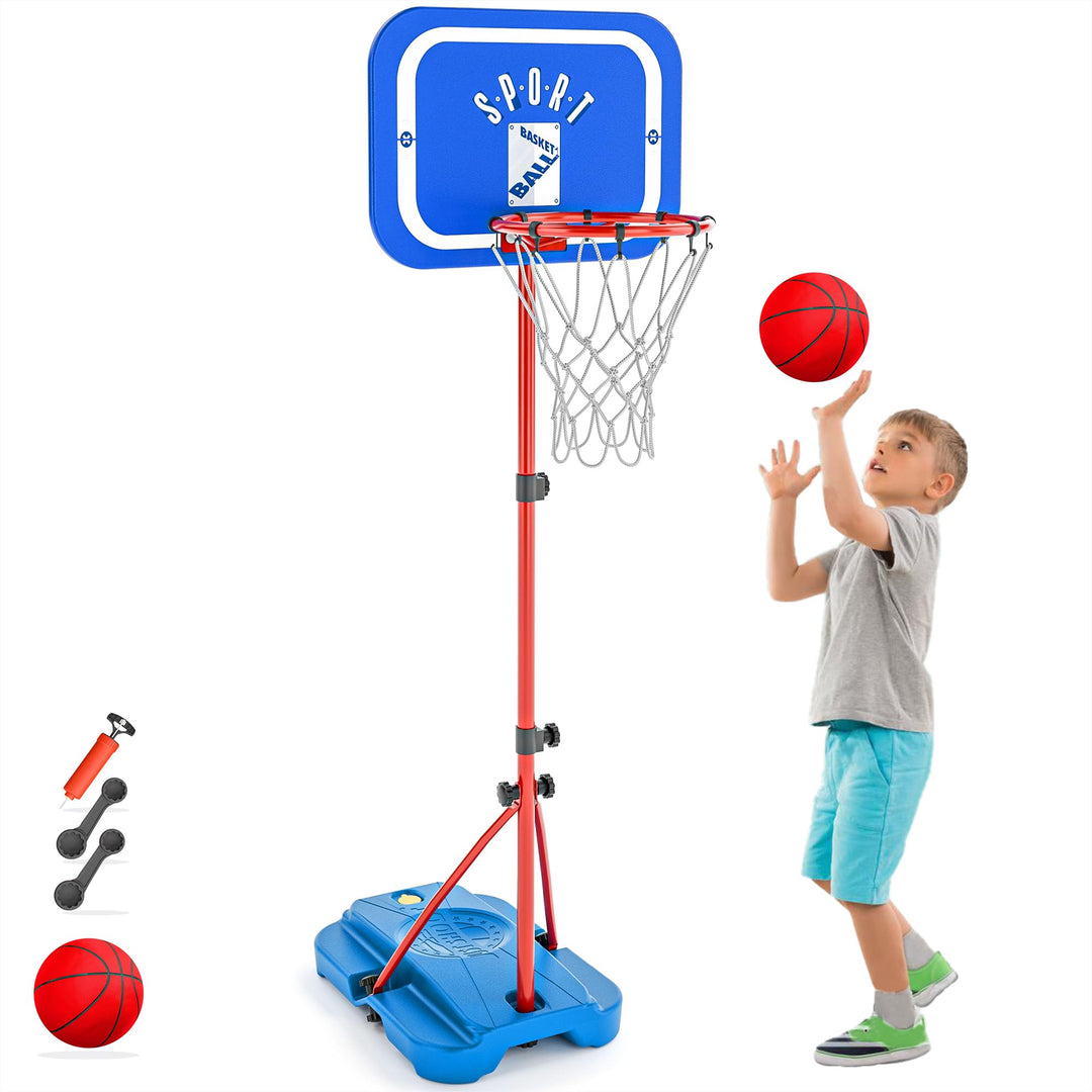 GILIKOKO Basketballkorb mit Ständer Basketballkorb Set 110-190 cm höhenverstellbares Outdoor und Ind