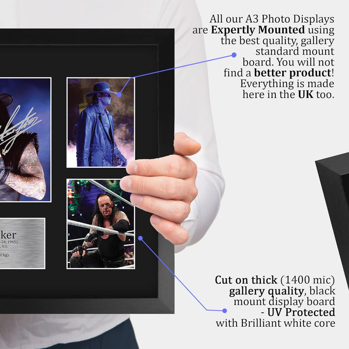 HWC Trading FR A3 The Undertaker Wrestling Geschenke Gedruckt, Signiert Autogramm Bild Für WWE & WWF