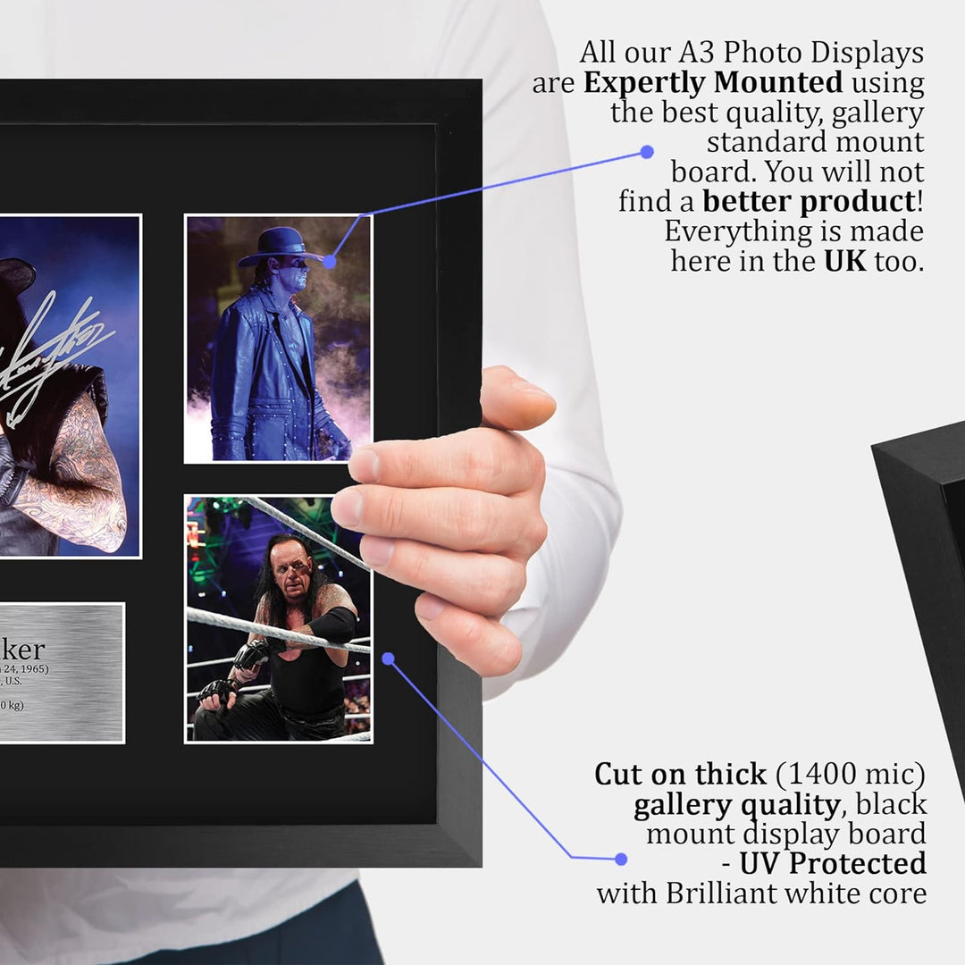 HWC Trading FR A3 The Undertaker Wrestling Geschenke Gedruckt, Signiert Autogramm Bild Für WWE & WWF