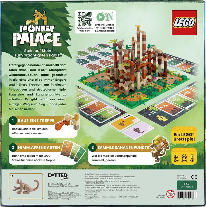 Dotted Games - Monkey Palace: EIN Lego Brettspiel – Stein auf Stein zum prächtigsten Palast! Lustige