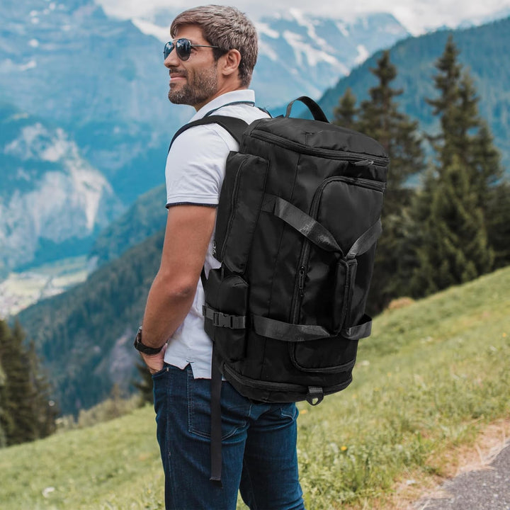 Reisetasche Gross Damen Herren 65L Sporttasche mit Schuhfach und Nass-Trockenfach Large Capacity Tra