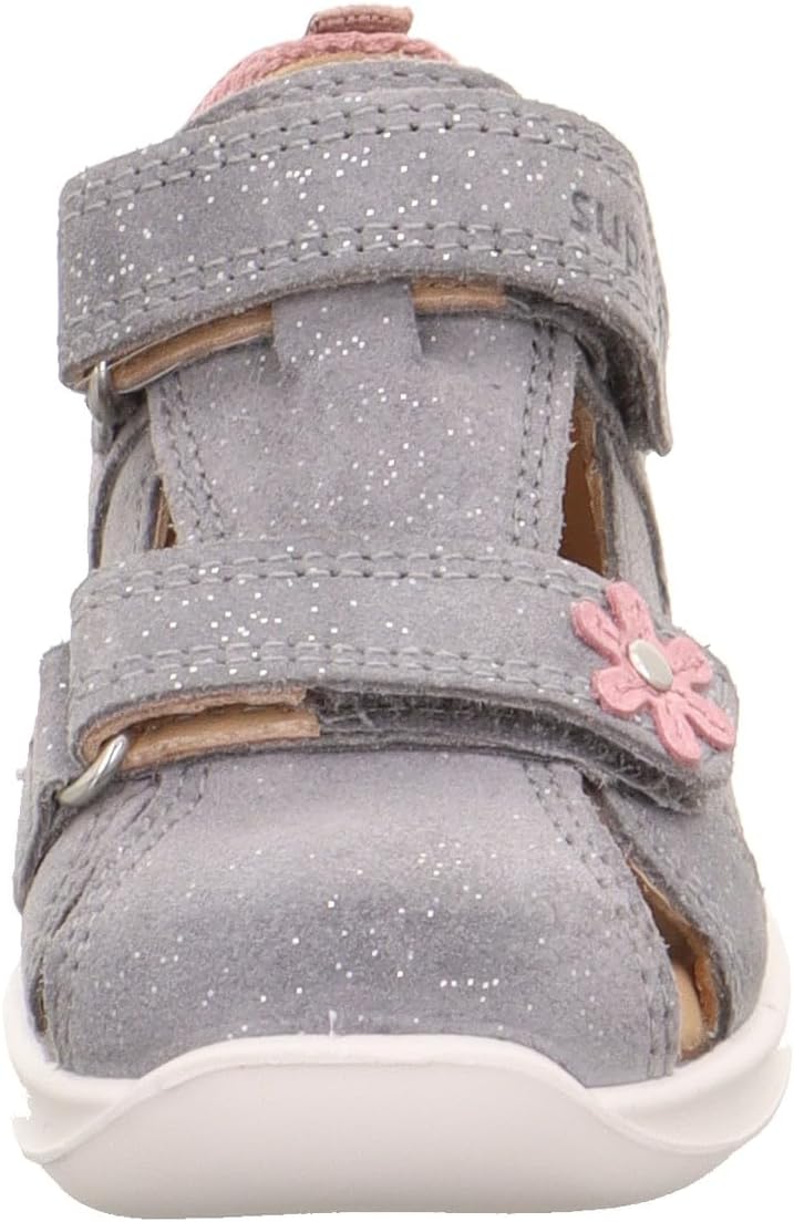 Superfit Mädchen Bumblebee Sandale 22 EU Hellgrau Rosa 2500, 22 EU Hellgrau Rosa 2500