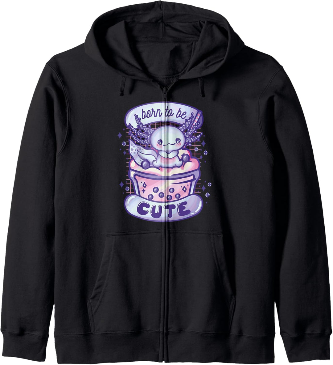 Born to be Cute l Baby Axolotl Kawaii Style Grafik Kapuzenjacke