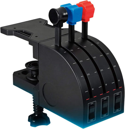 Logitech G Saitek Pro Flight Throttle Quadrant, Simulations-Achsenschalthebel für Flug Simulatoren,