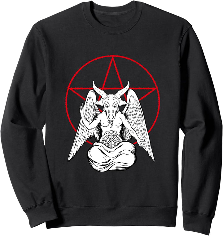 Statue Lucifer Beelzebub, rotes Siegel von Baphomet Sweatshirt