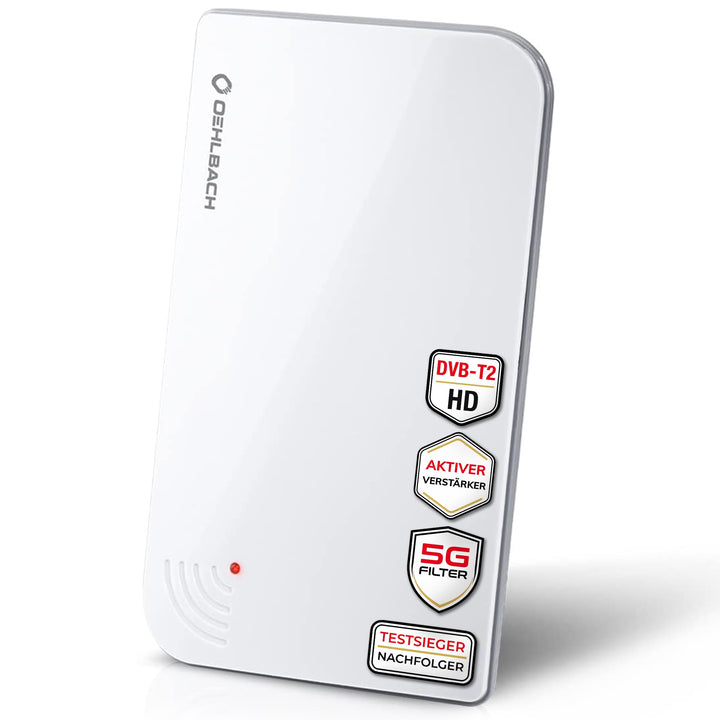 Oehlbach Scope Vision 5G DVB-T2 HD Antenne - Digitale Zimmerantenne - Aktiv DVB-T-Verstärker - Nachf