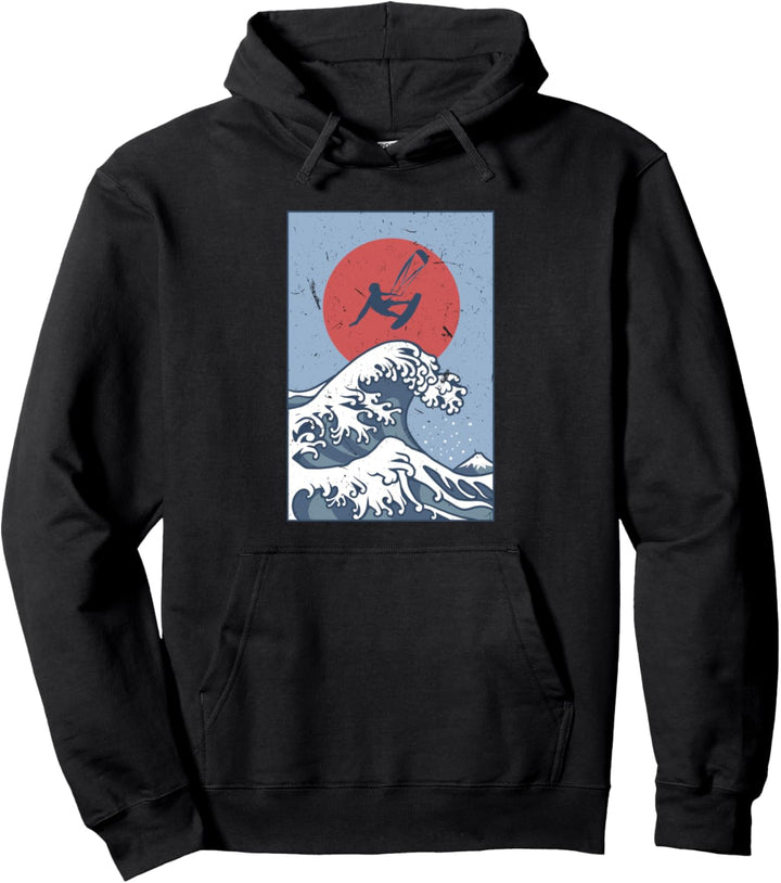 Vintage Kanagawa KiteSurfing Kiteboarding Sommer Pullover Hoodie