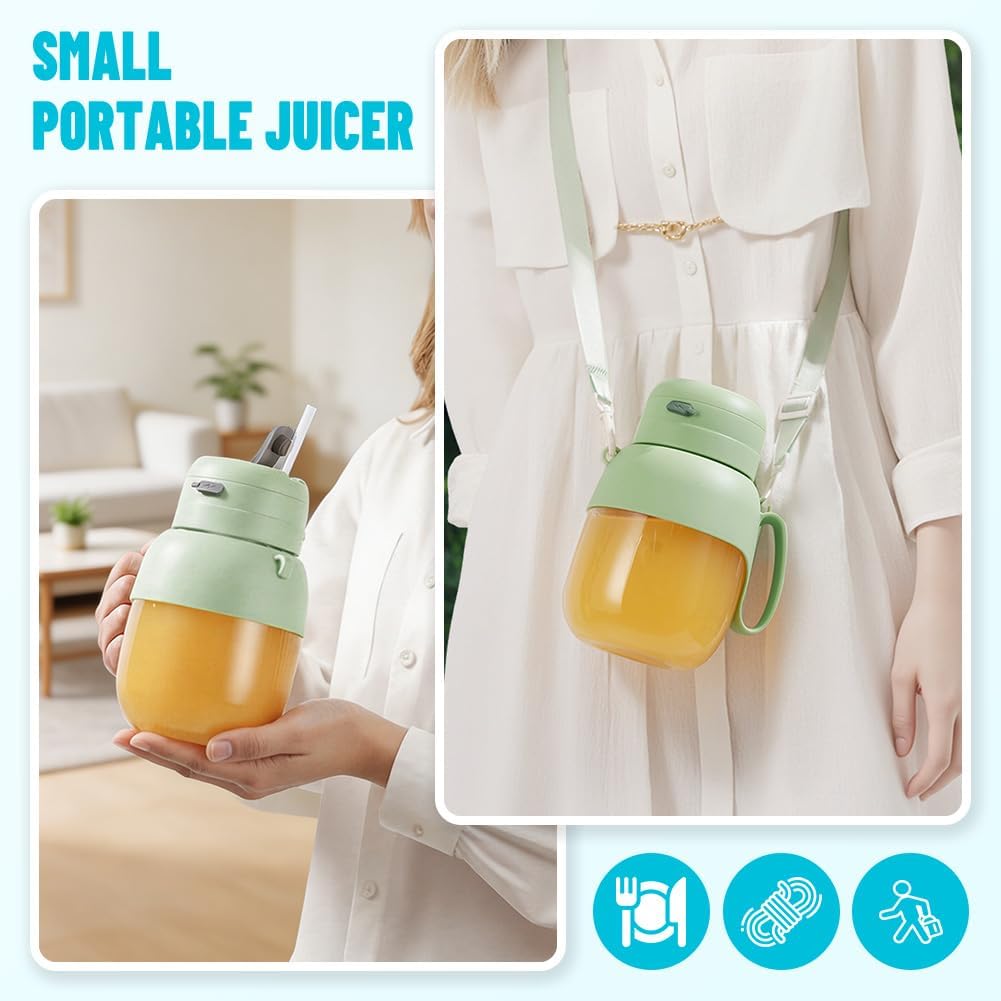 Tragbarer Mixer & Smoothie Maker, 1000ML Grosser Mixer Smoothie Maker mit Trinköffnung & Trageriemen