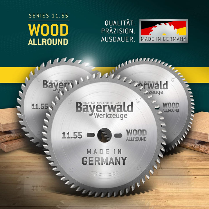 Bayerwald - HM Kreissägeblatt - Ø 300 x 3.2 x 30 | Z=60 GW | Serie 11.55 - Wechselzahn für Längs- &
