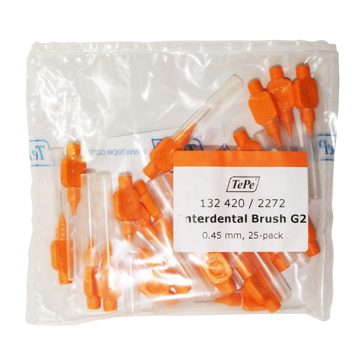 Interdentalbürsten von TePe, 25 Stück 0.45mm XXX Fine Orange, 0.45mm XXX Fine Orange