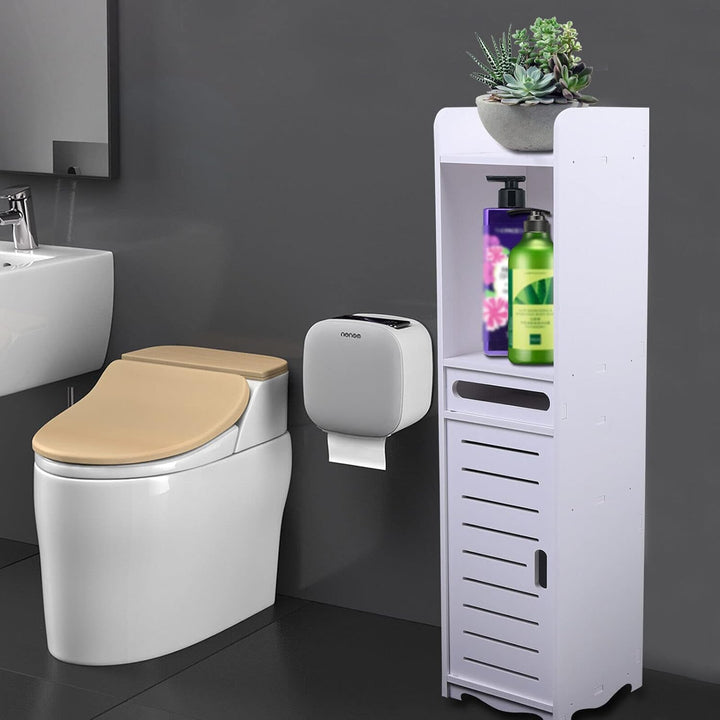 Kaichenyt Aufbewahrungsschrank Schmal, mit 3 Fächern Badschrank Schmal für Flur Küche Bad Wohnzimmer