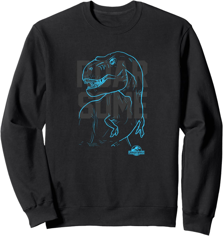 Jurassic World T-Rex Roarsome Blue Outline Sweatshirt