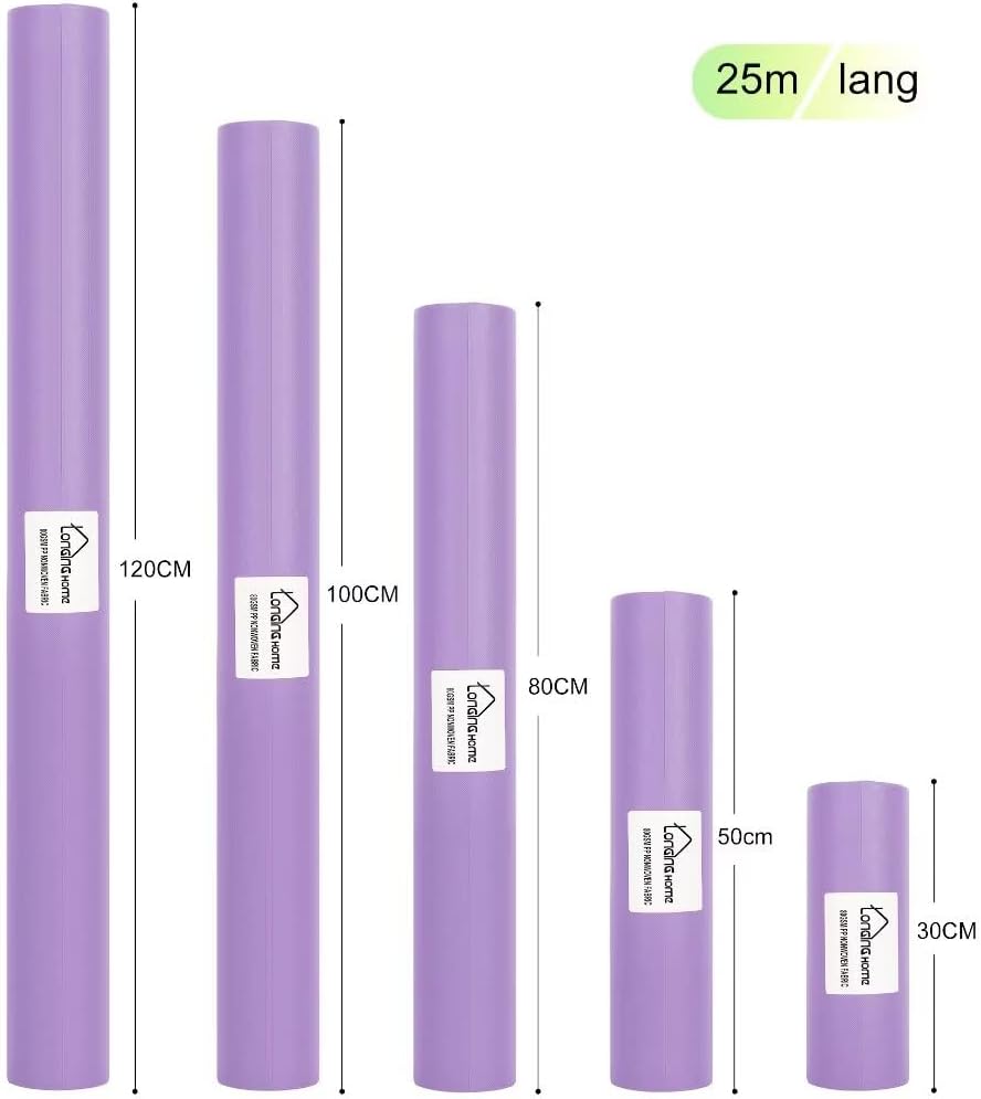 Tischdeckenrolle, 0.8 × 25M, Helles Lila, Einweg Vlies Stoffähnlich Tischdecke Rolle, Meterware Tisc