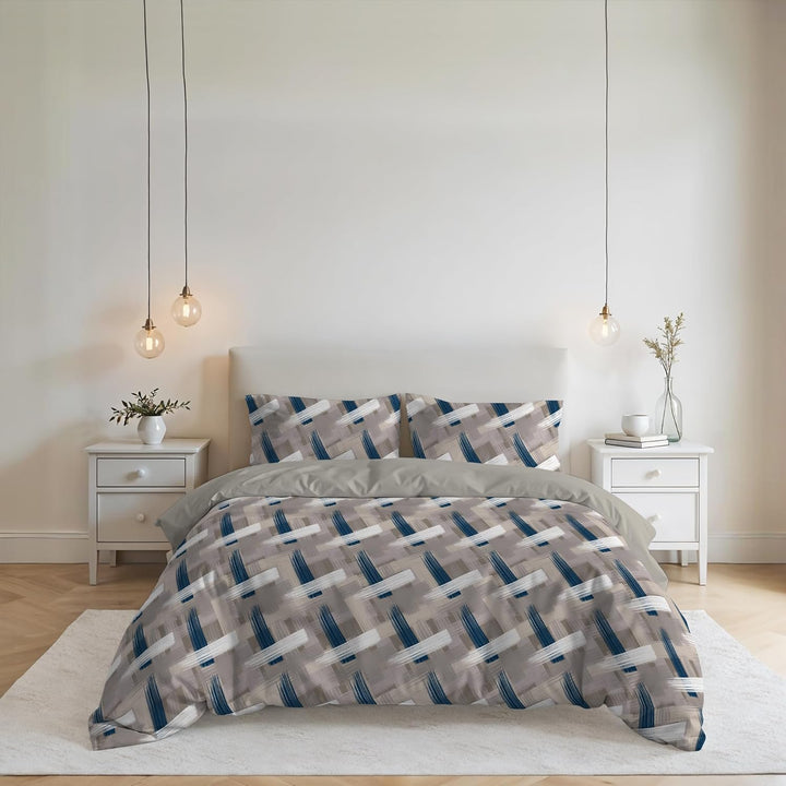 Fantasy Italian Bed Linen Bettbezug, Doppelte, Mikrofaser, Pinselstrichen Pennellate Doppelte, Penne