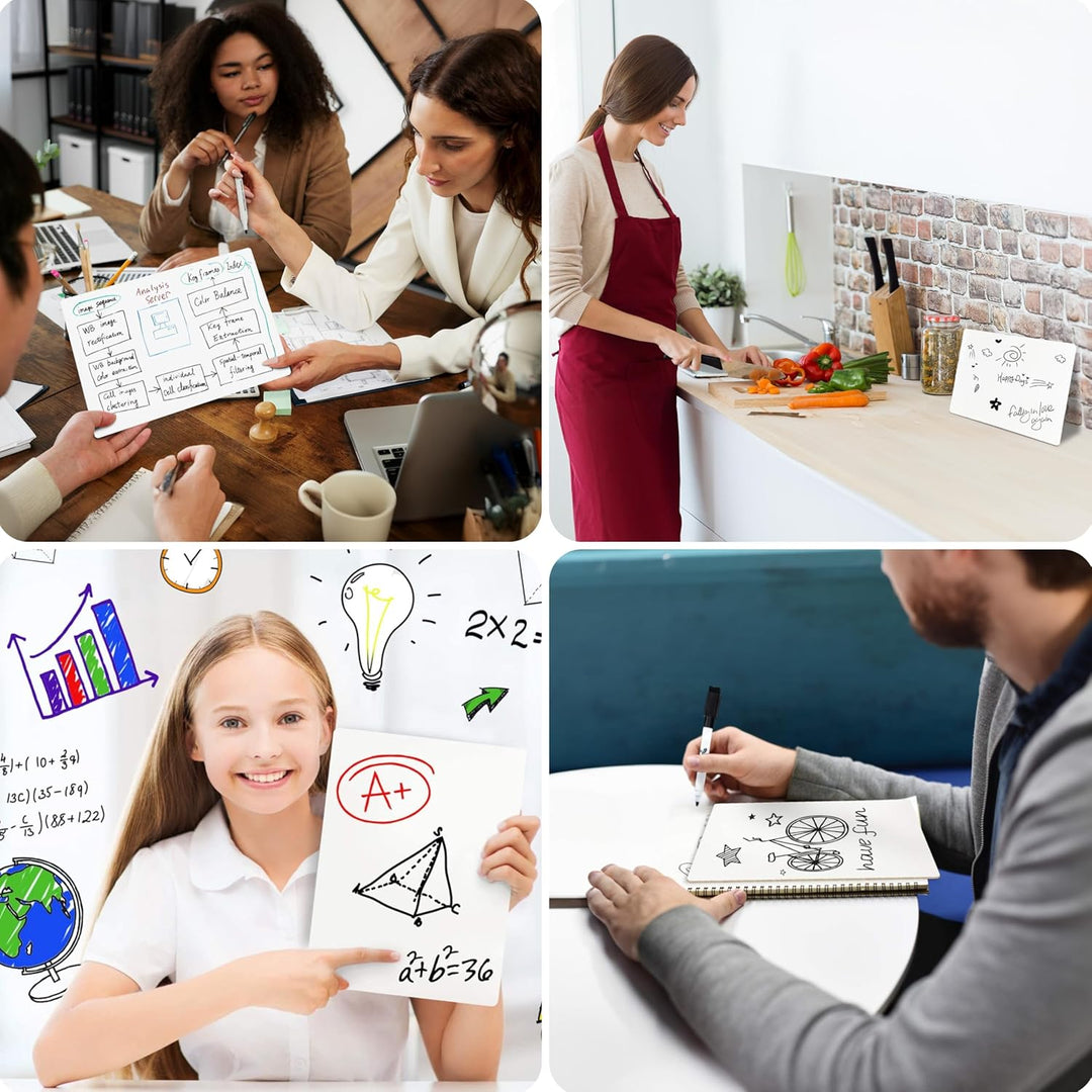 Dry Erase Lapboards | 9 x 12 inch Large Whiteboard | White Board Set | Great for Teachers, Students,