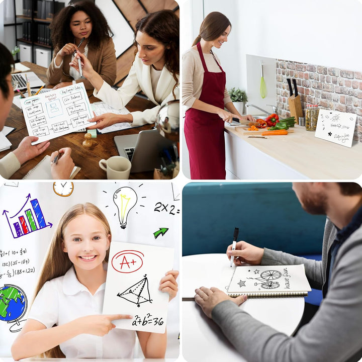 Dry Erase Lapboards | 9 x 12 inch Large Whiteboard | White Board Set | Great for Teachers, Students,