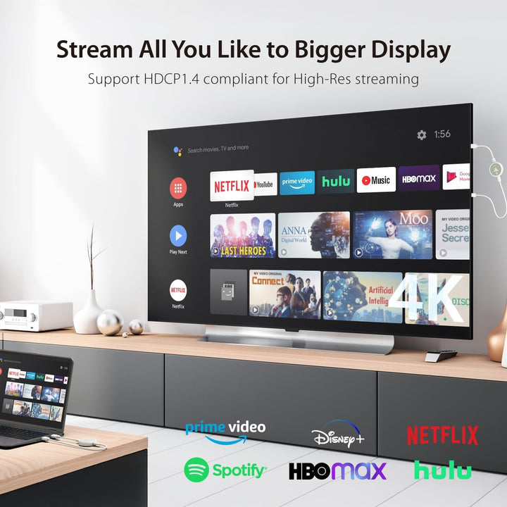 j5create ScreenCast 4K Wireless HDMI Transmitter und Receiver, Wireless HDMI Extender, unterstützt 4