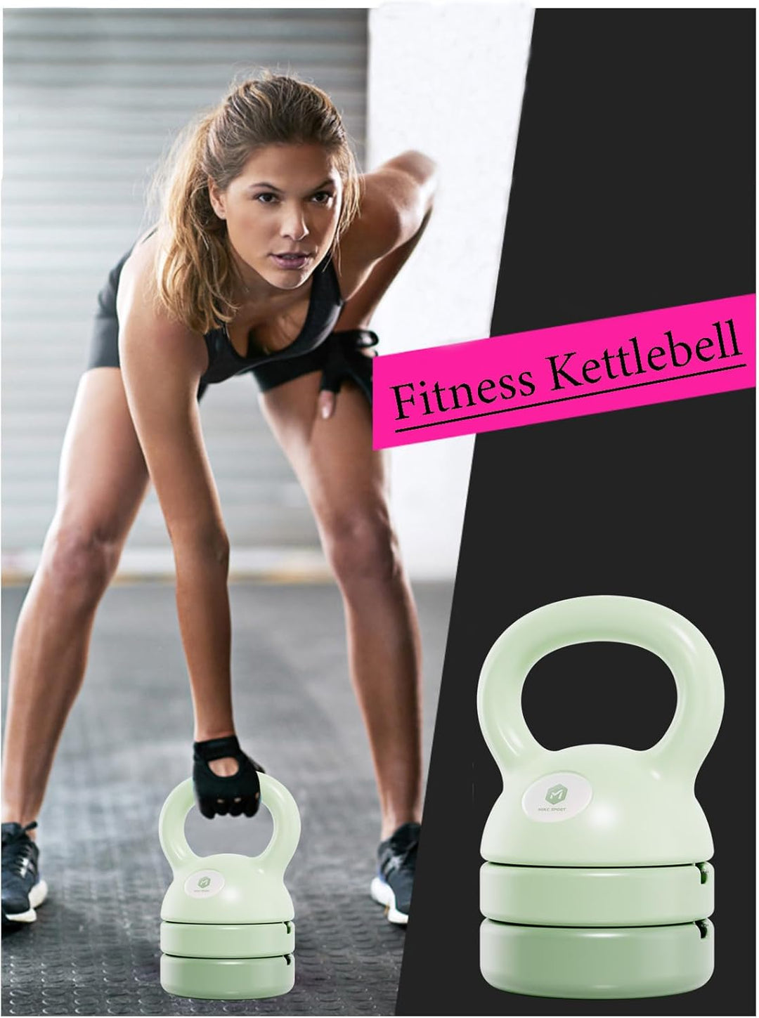ZhaoCo Kettlebell für Frauen, Verstellbare Kettlebell-Gewichte 5 lbs, 8 lbs, 9 lbs, 12 lbs, Fitness