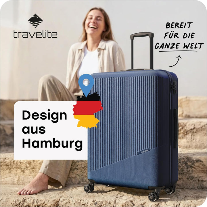 Travelite Koffer Bali Grösse L, 77 cm, 96 Liter, Reisekoffer gross | kratzfester ABS Hartschalenkoff