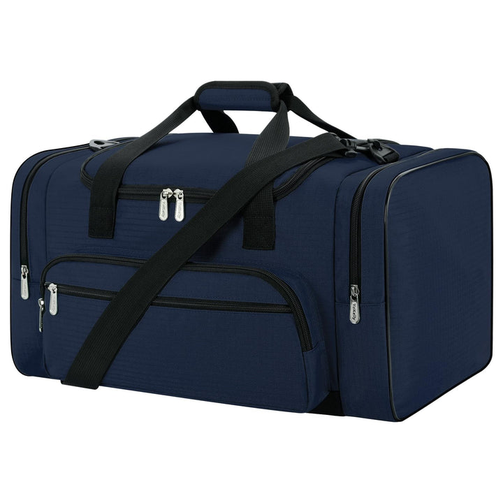 Sporttasche Reisetasche Fitness Tasche mit Schultergurt Wochenendtasche für Damen und Herren (Blau,