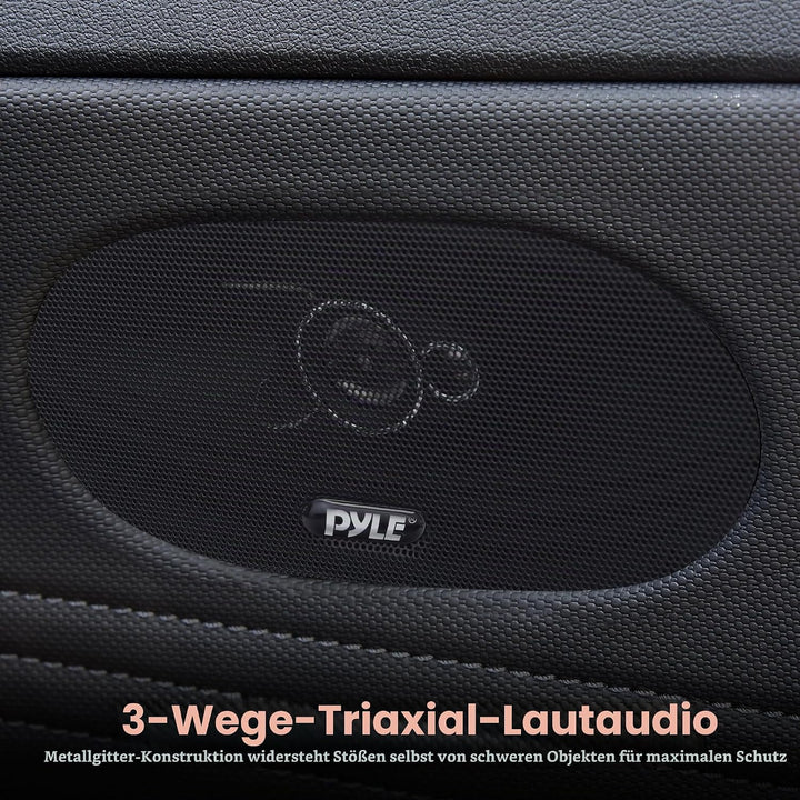 Pyle 3-Wege Universal Auto Lautsprecher - 300W 4"x10" Triaxial, Profi Audio, Tür-/Seitenkompatibel,
