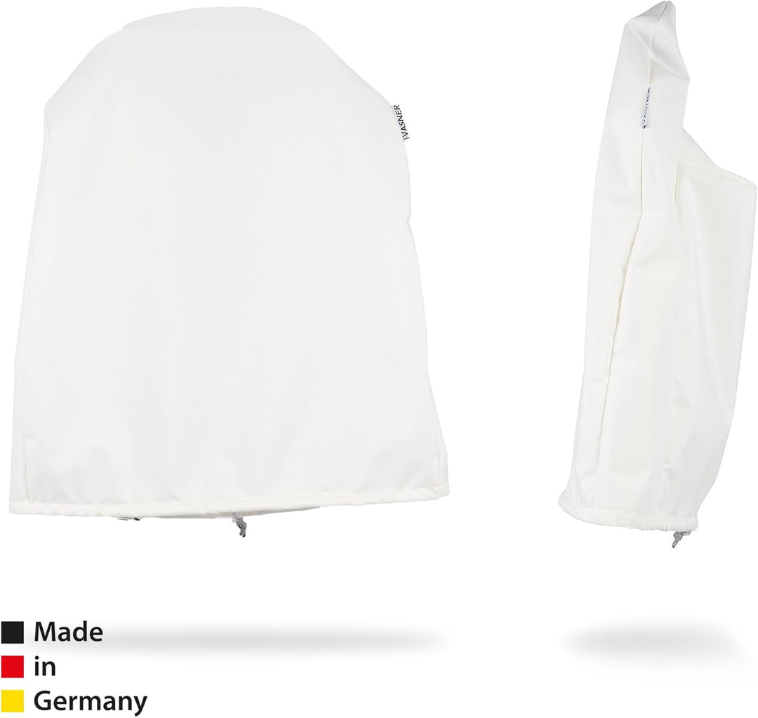 VASNER Cooly Ventilator schwarz mit AirCape Schutzhülle weiss – Standventilator Wasser Sprühnebel, 3