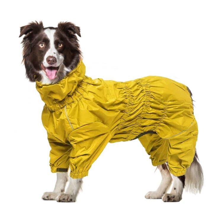 Geyecete -Regenmantel für hunde mit vier Beinen,Hunde Regenjacken Hosenanzug mit Geschirr loch, refl