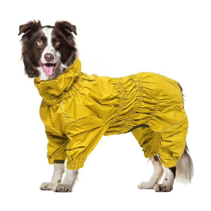Geyecete -Regenmantel für hunde mit vier Beinen,Hunde Regenjacken Hosenanzug mit Geschirr loch, refl