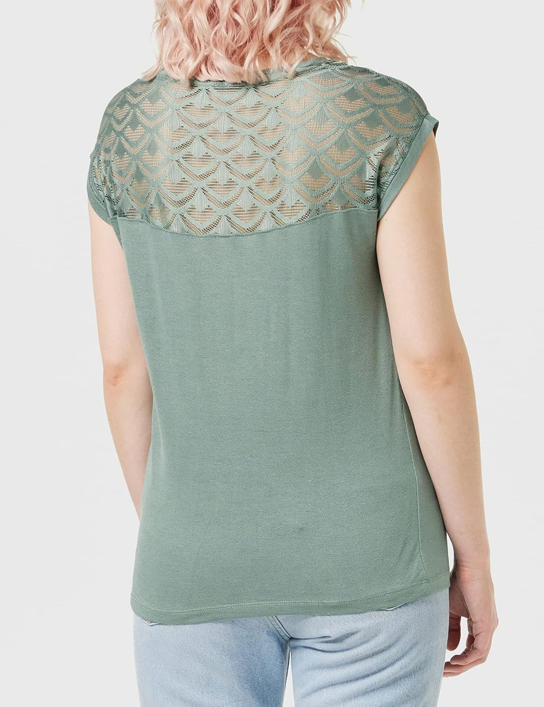 ONLY Damen Onlnicole Life S/S Mix Top Noos JRS T-Shirt S Grün, S Grün