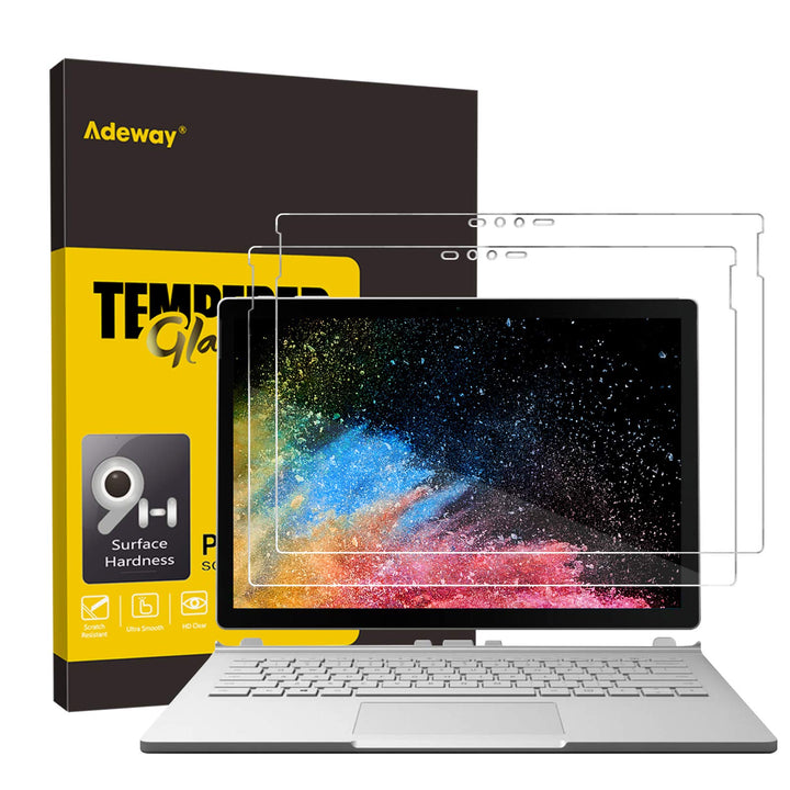 Adeway [2 Stück] Microsoft Surface Book 2/1 Schutzfolie 13,5 Zoll, Perfekte Passform/Anti-Fingerabdr