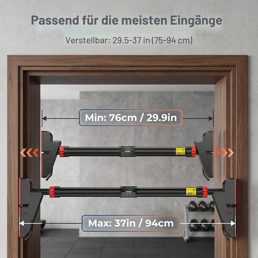 Klimmzugstange für Türrahmen ohne Schrauben und Bohren Pull Up Bar 76 95cm Verstellbar Reckstange mi