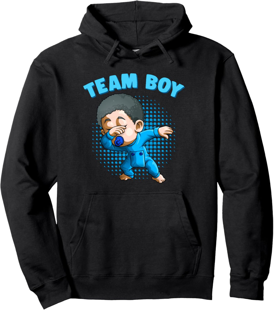 Team Boy Geschlecht Reveal Party Dabbing Schwarz Baby Boy Pullover Hoodie